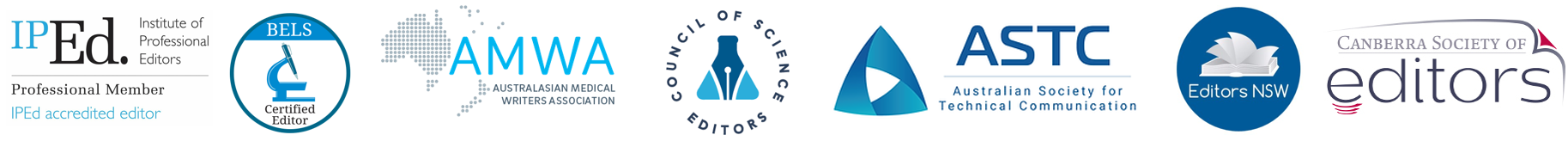 Logos of professional organisations